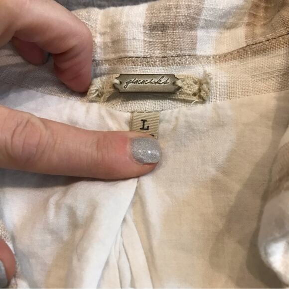 Gimmicks by BKE striped linen blend blazer size large - Picture 4 of 7